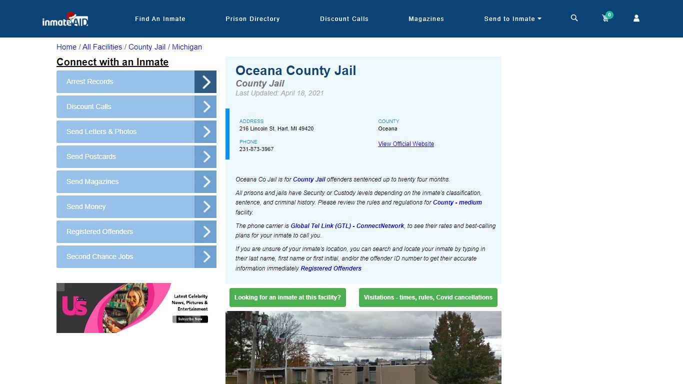 Oceana County Jail - Inmate Locator - Hart, MI